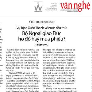 Vụ bắt cóc Trịnh Xuân Thanh: Tờ Văn Nghệ TP. HCM đăng bài nhục mạ Bộ Ngoại giao Đức